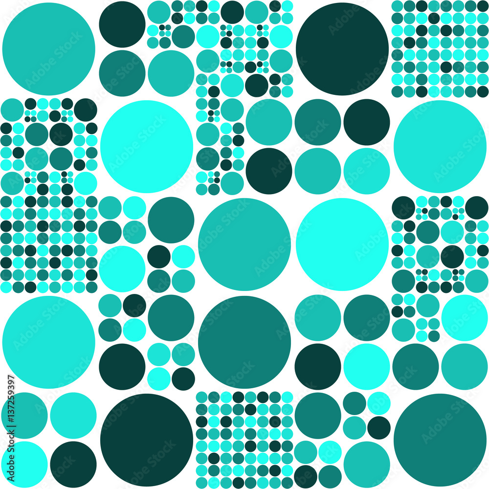 Artystyczny wzorek w turkusowych odcieniach