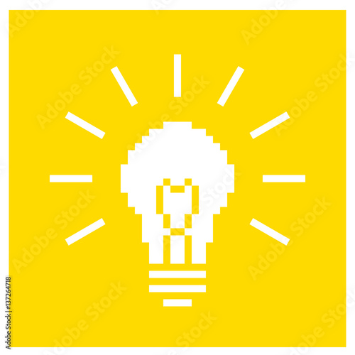 Concept yellow lamp illustration