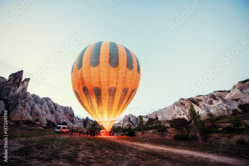 Cappadocia, Turkey. The first crew of flame