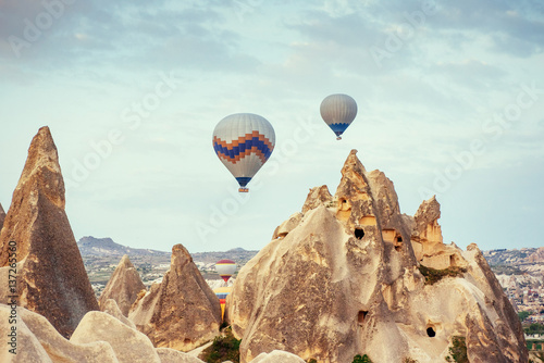 Turcja Kapadocja piękne balony lot kamień krajobraz