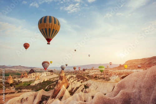 Turcja Kapadocja piękne balony lot kamień krajobraz
