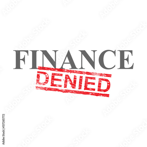 Finance Denied Word Stamp