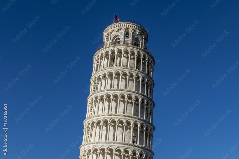 Campanile, Leaning Tower of Pisa, Pizza del Miracoli, Pisa, Province of Pisa, Tuscany, Italy, Europe