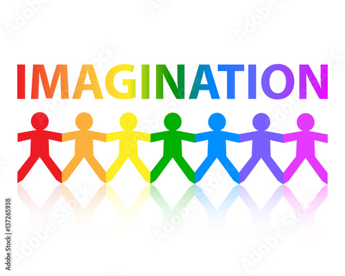 Imagination Paper People Rainbow