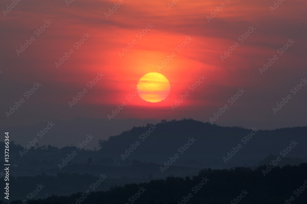 beautiful sunrise over the hill beautiful sunrise over the hill