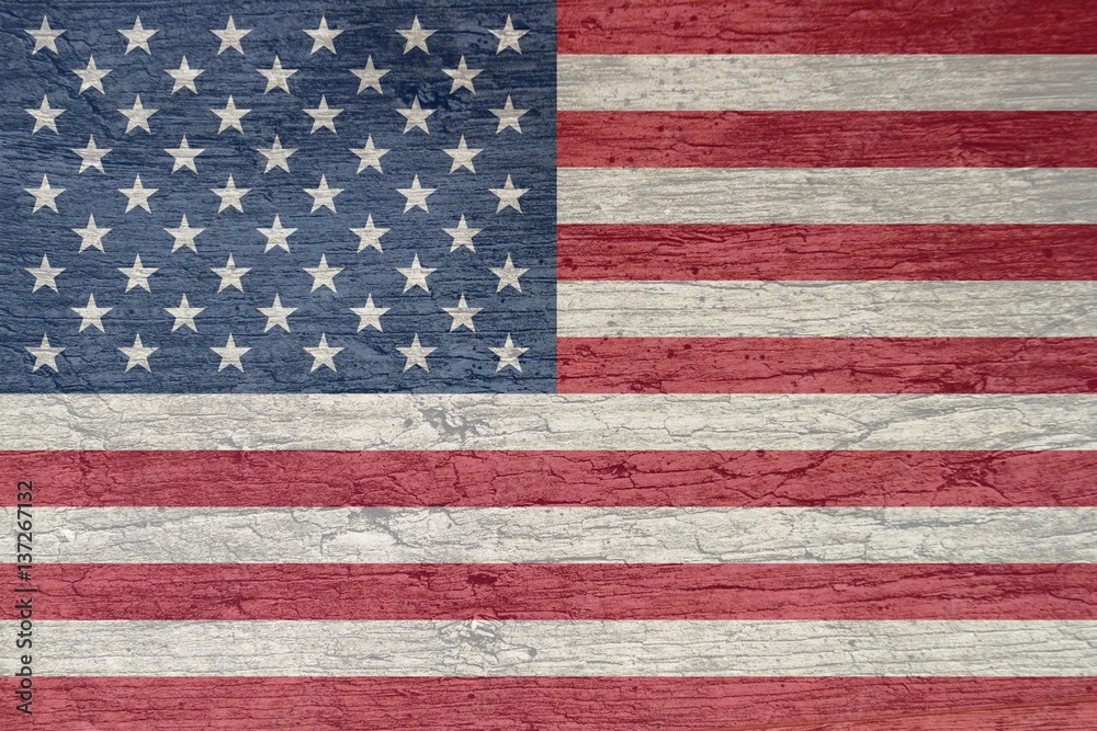 Naklejka premium Flaga usa grunge