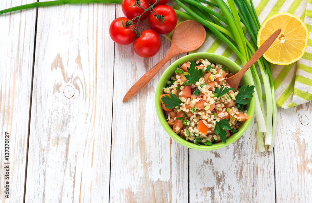 Green salad. Healthy food and vegetarian concept Green salad. Healthy food and vegetarian concept
