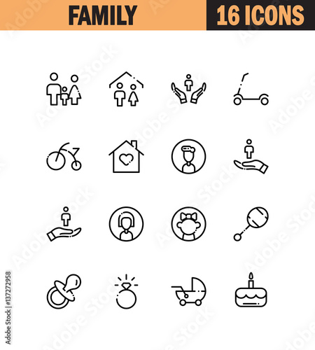 Family icon set