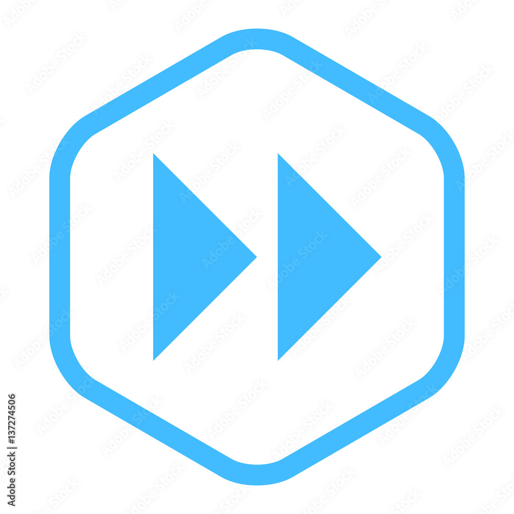 Arrow Sign Fast Forward Linear Hexagon Icon Arrow Sign Fast Forward Linear Hexagon Icon