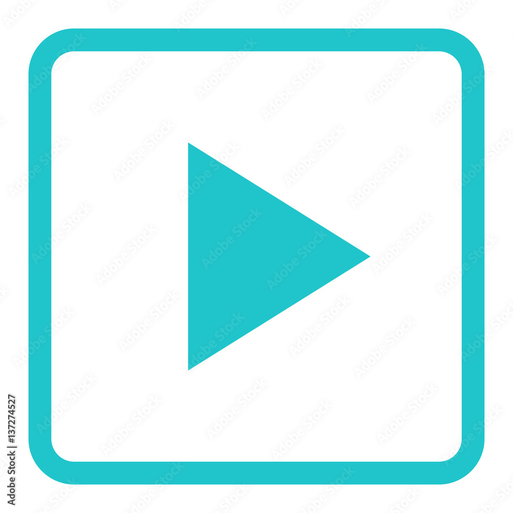 Arrow Play Sign Linear Square Icon Arrow Play Sign Linear Square Icon