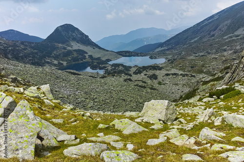 Landscape with Gergiyski lakes,  Pirin Mountain, Bulgaria photo