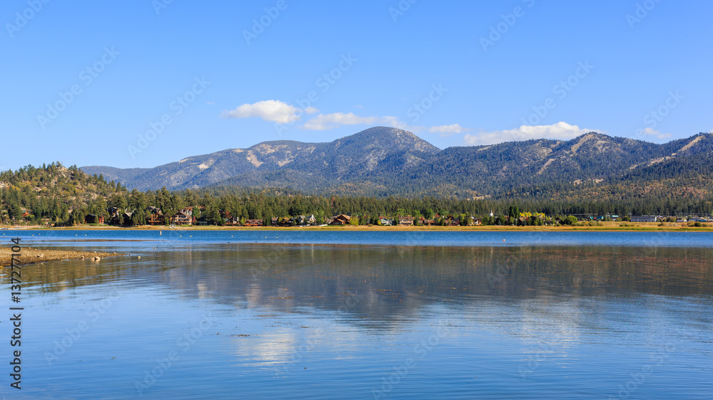 Morning view of the beautiful Big bear lake