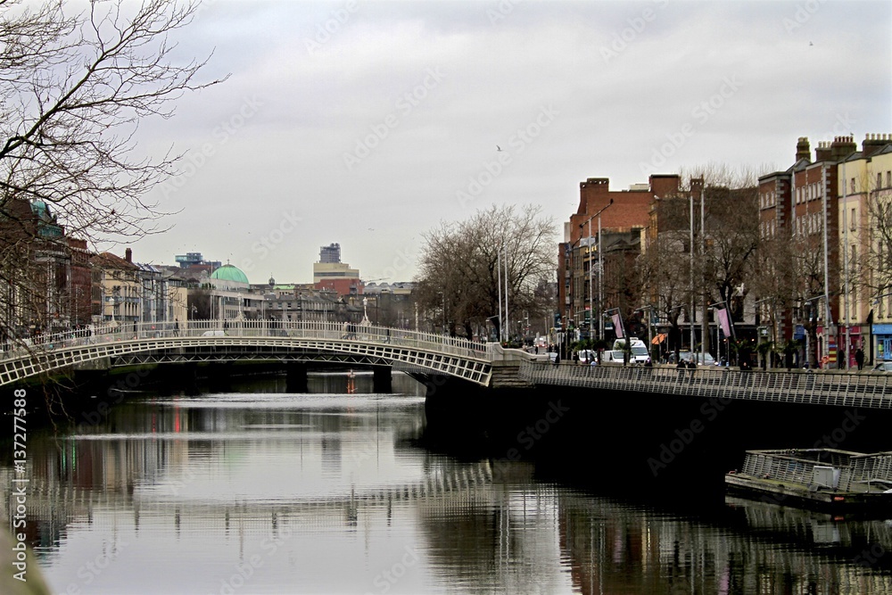 Obraz premium Ha’Penny Bridge in Dublin