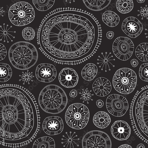 Black Lace yoga mandala floral pattern