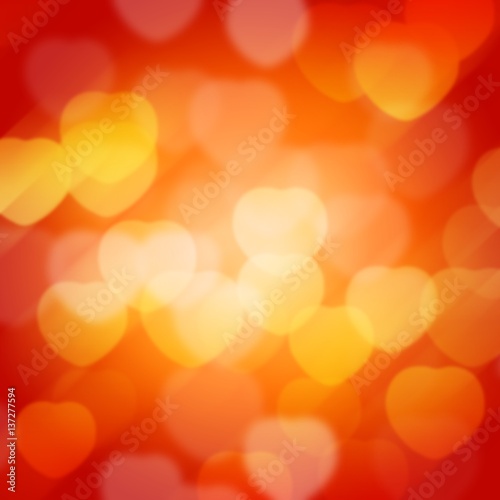 Love background. Heart bokeh blurred background. Valentine background