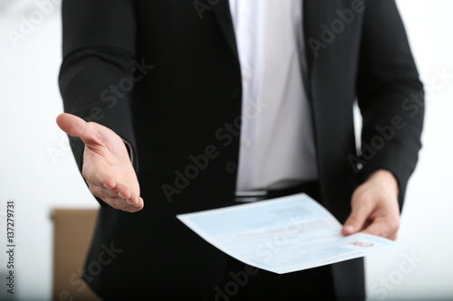 HR manager conducting job i...