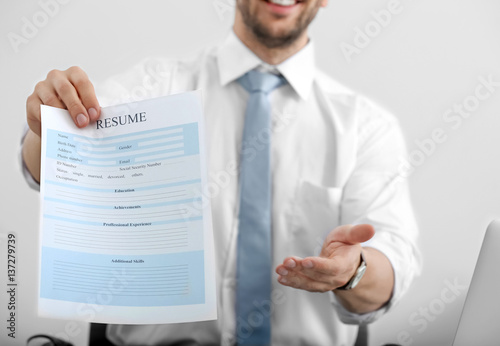 HR manager conducting job i...