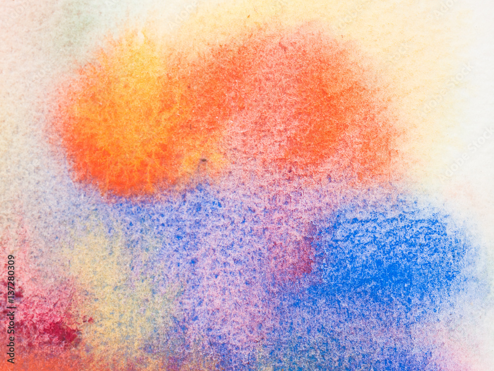 Fototapeta premium Color and texture of hand painted watercolor on paper