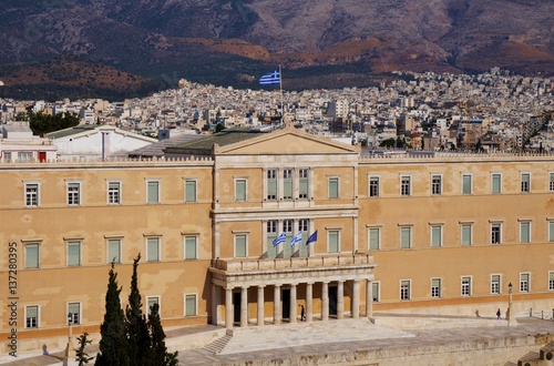 The Greek Parliament on Syntagma Square in Athens