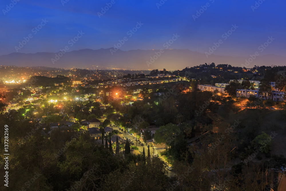 Los Angeles country side view from top