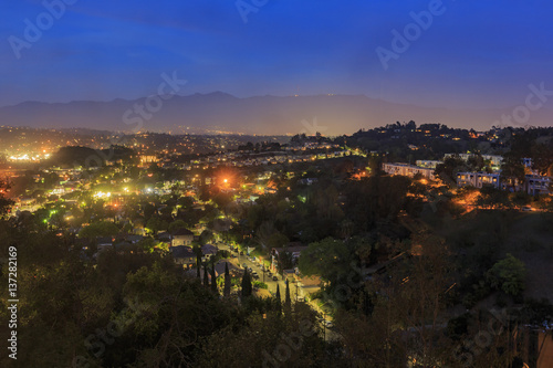 Los Angeles country side view from top