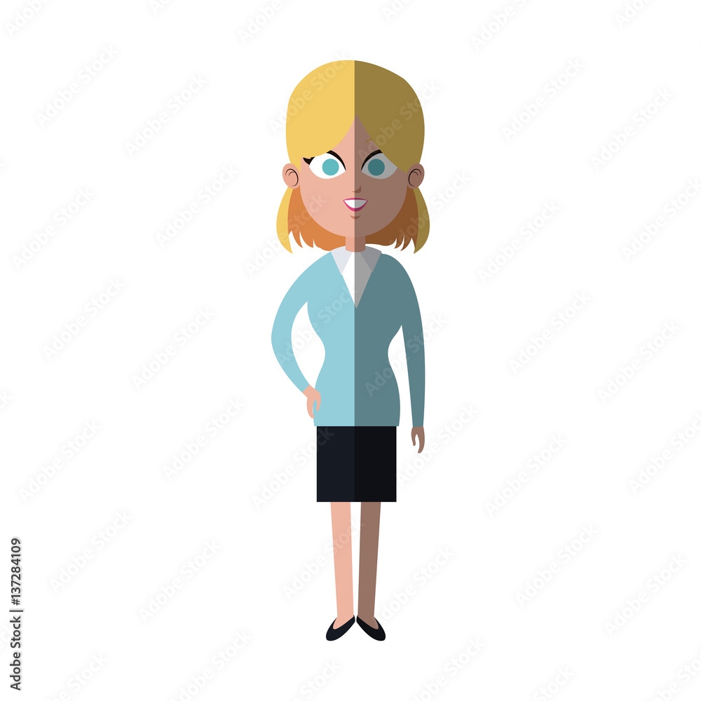 businesswoman wearing executive clothes over white background. colorful design. vector illustration businesswoman wearing executive clothes over white background. colorful design. vector illustration