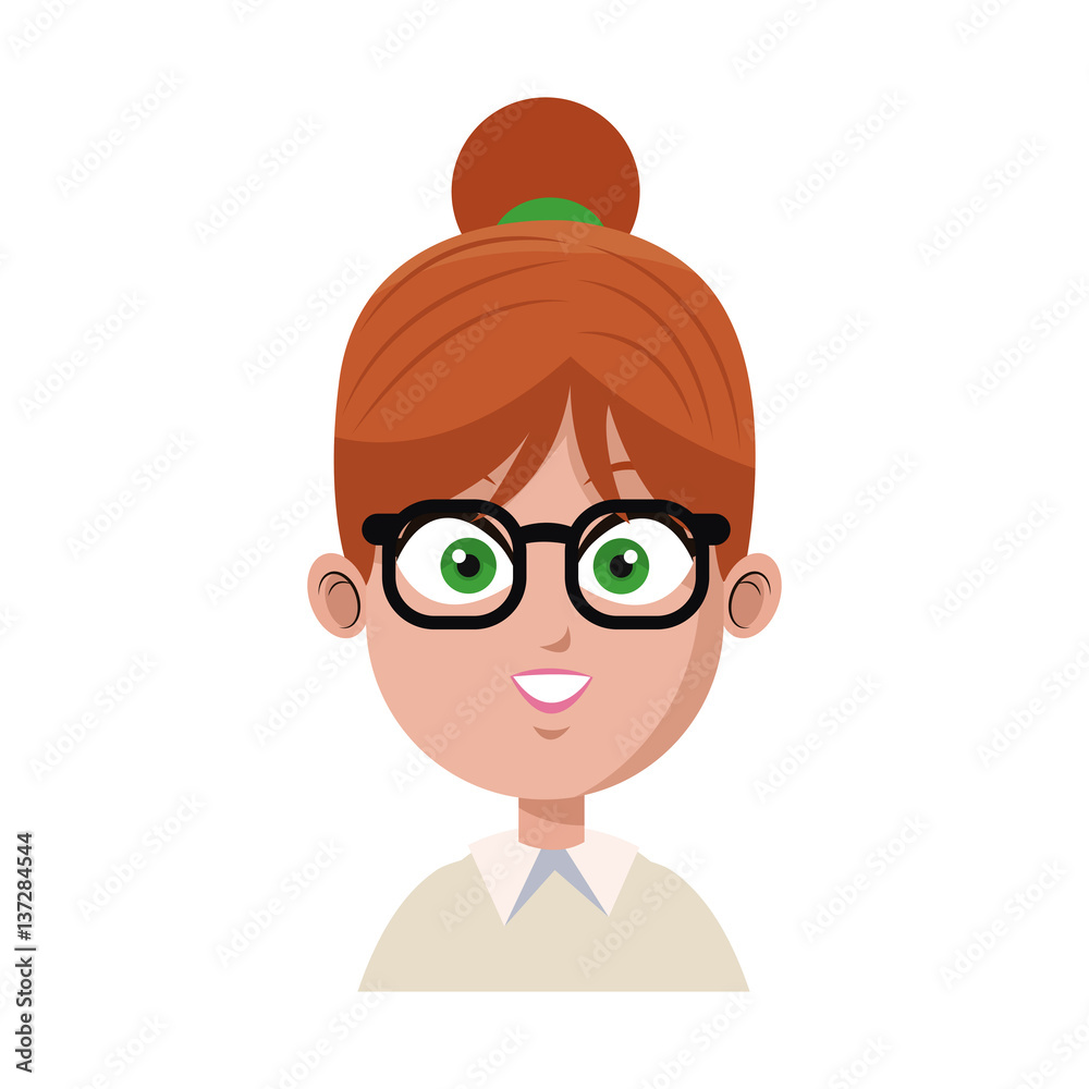 businesswoman wearing executive clothes over white background. colorful design. vector illustration businesswoman wearing executive clothes over white background. colorful design. vector illustration