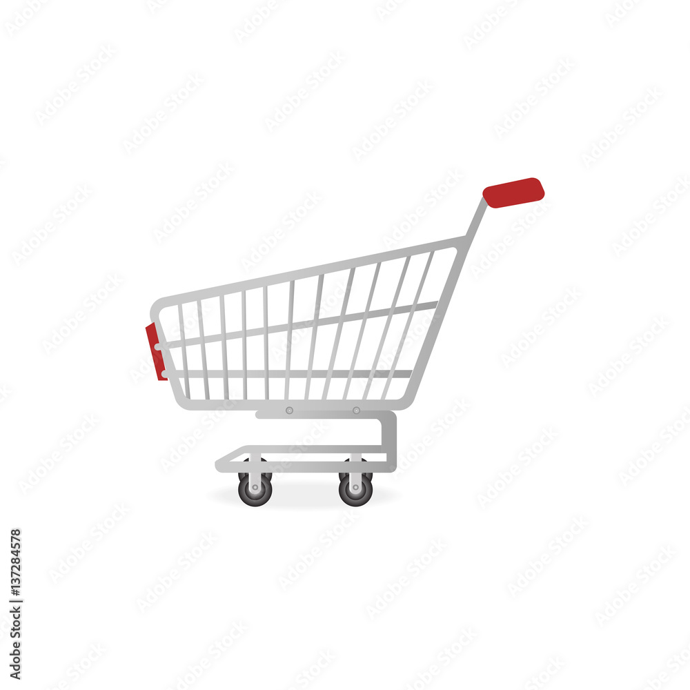 shopping cart isolated vector