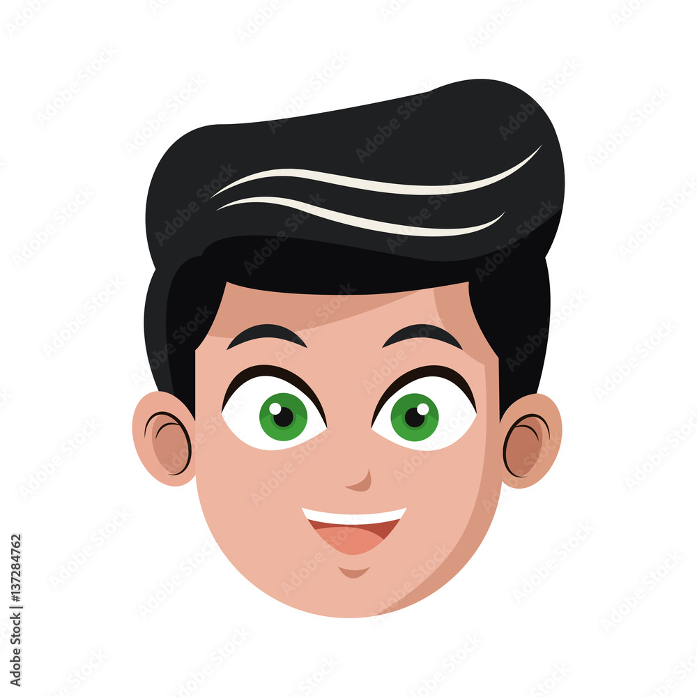 happy man cartoon icon over white background. colorful design. vector illustration happy man cartoon icon over white background. colorful design. vector illustration