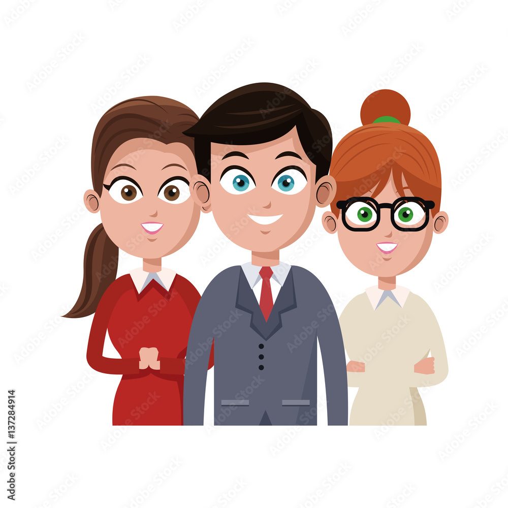 businesspeople wearing executive clothes over white background. colorful design. vector illustration businesspeople wearing executive clothes over white background. colorful design. vector illustration