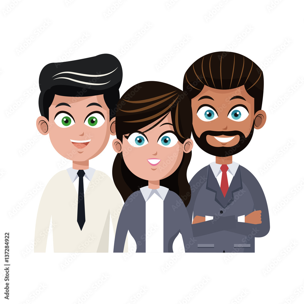 businesspeople wearing executive clothes over white background. colorful design. vector illustration businesspeople wearing executive clothes over white background. colorful design. vector illustration