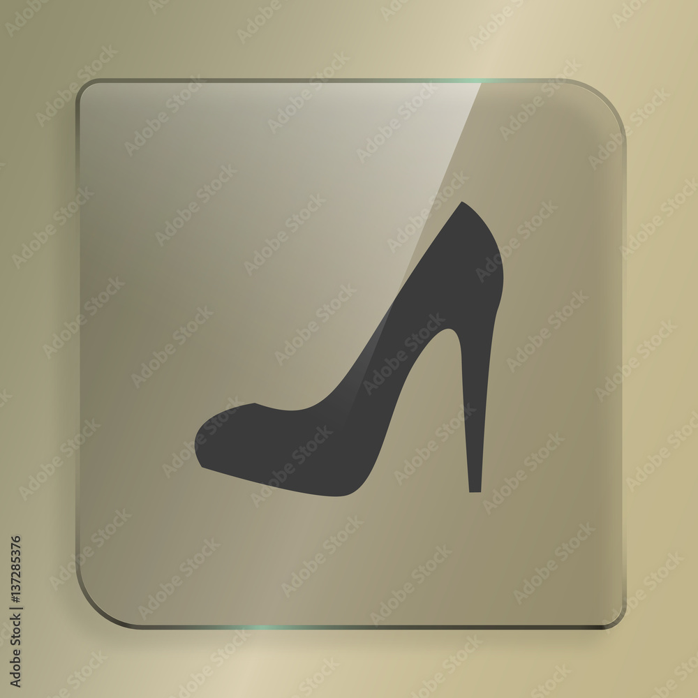 Elegant high heel shoe vector icon Elegant high heel shoe vector icon