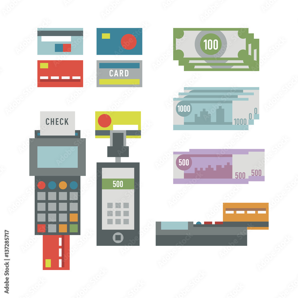 ATM payment card terminal vector illustration. ATM payment card terminal vector illustration.