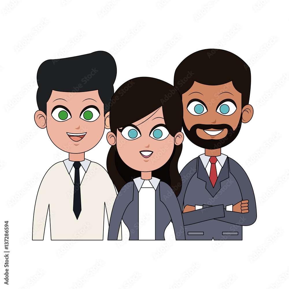 businesspeople wearing executive clothes over white background. colorful design. vector illustration businesspeople wearing executive clothes over white background. colorful design. vector illustration