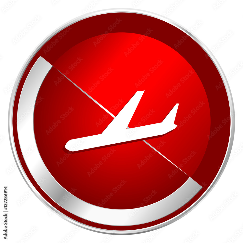 Arrivals red web icon. Metal shine silver chrome border round button isolated on white background. Circle modern design abstract sign for smartphone applications. Arrivals red web icon. Metal shine silver chrome border round button isolated on white background. Circle modern design abstract sign for smartphone applications.