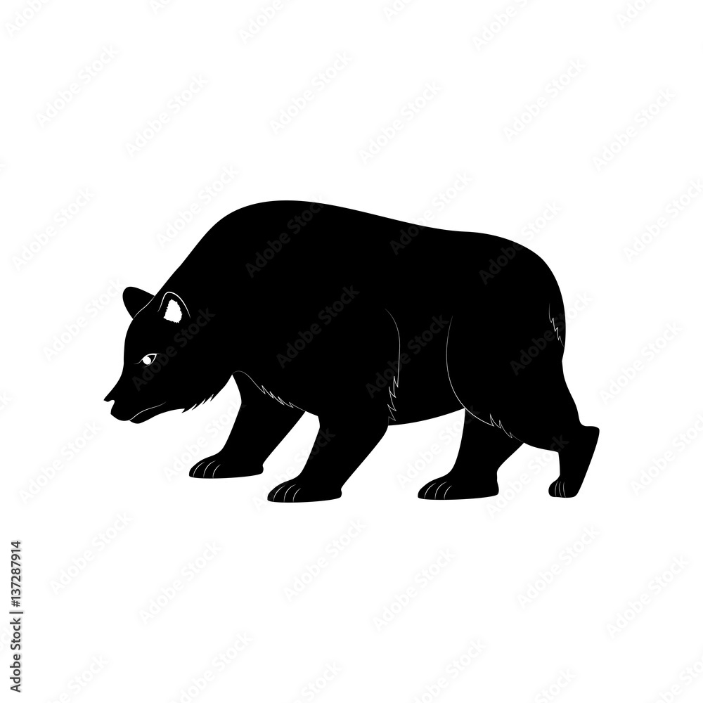Fototapeta premium Stock market bear icon vector illustration graphic design