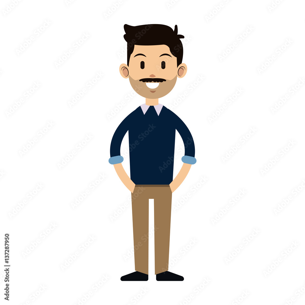 man cartoon icon over white background. colorful design. vector illustration man cartoon icon over white background. colorful design. vector illustration