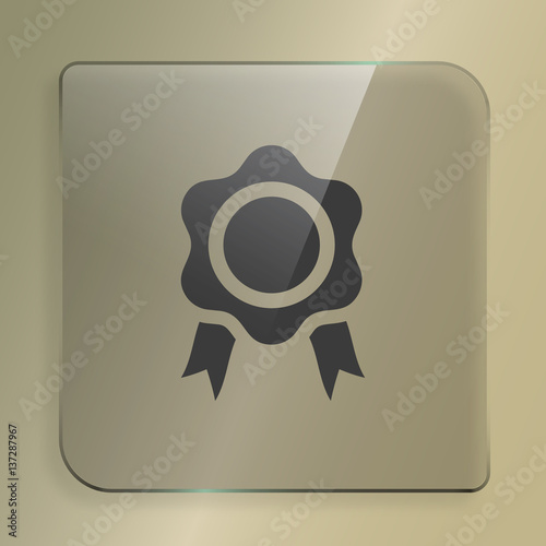 Flat paper cut style icon of seal