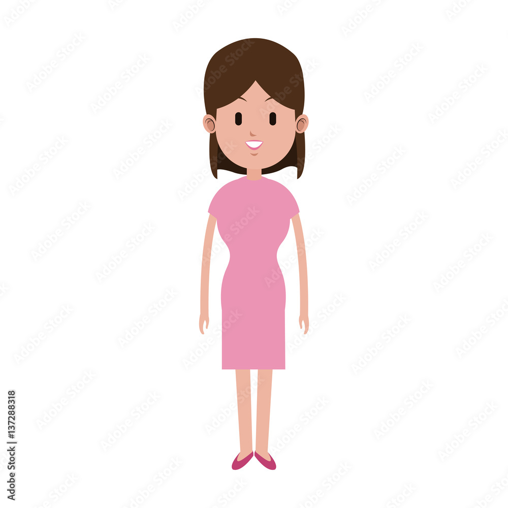 woman cartoon icon over white background. colorful design. vector illustration woman cartoon icon over white background. colorful design. vector illustration