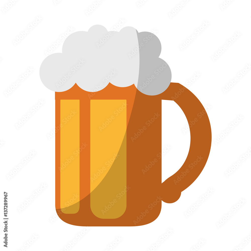 beer jar icon over white background. colorful design. vector illustration beer jar icon over white background. colorful design. vector illustration