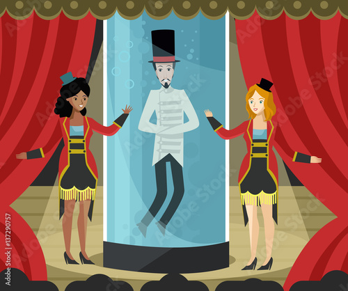 water drowning escape magic trick magician