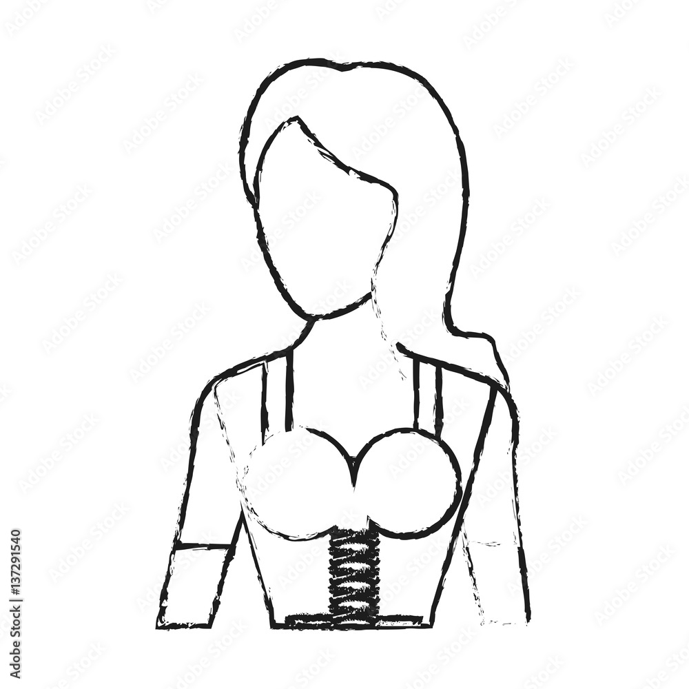 bavarian woman icon over white background. vector illustration bavarian woman icon over white background. vector illustration