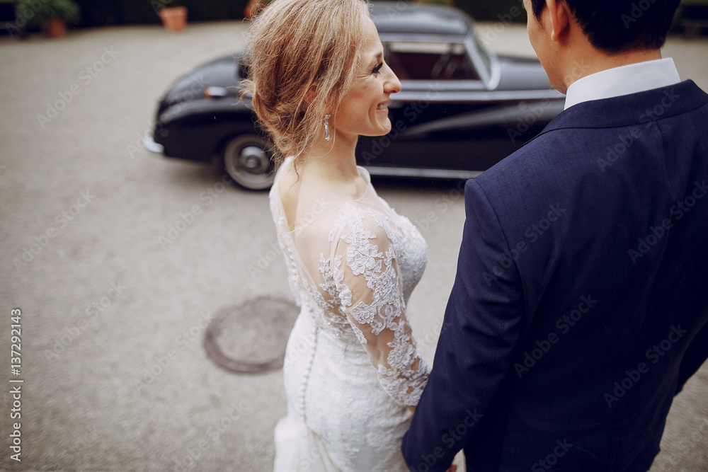 Naklejka premium bride and groom
