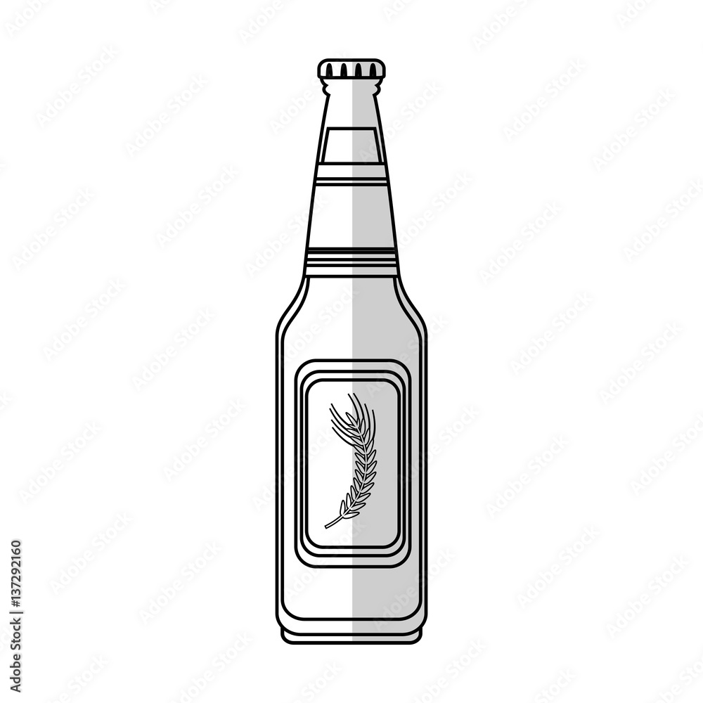 beer bottle icon over white background. vector illustration beer bottle icon over white background. vector illustration