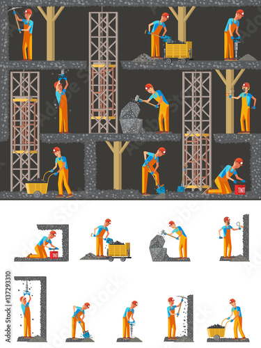 Mining Industry Flat Composition