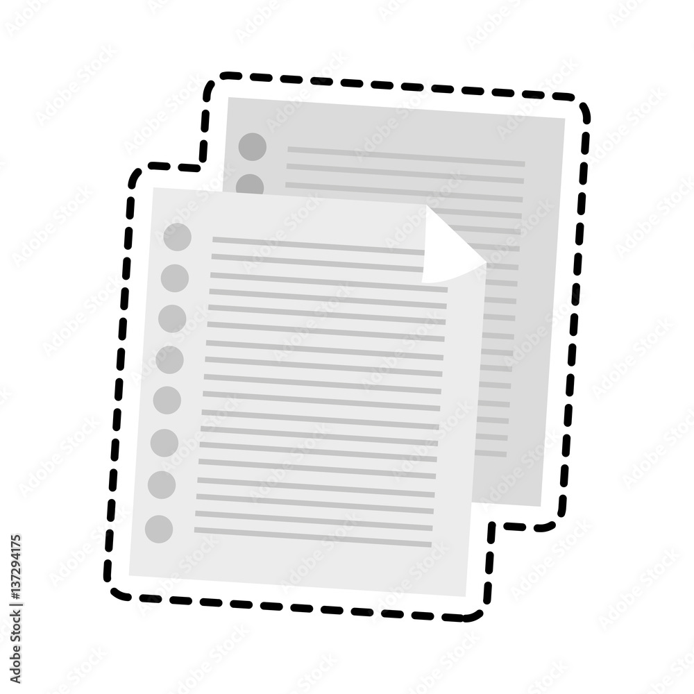 document page over white background. vector illustration document page over white background. vector illustration