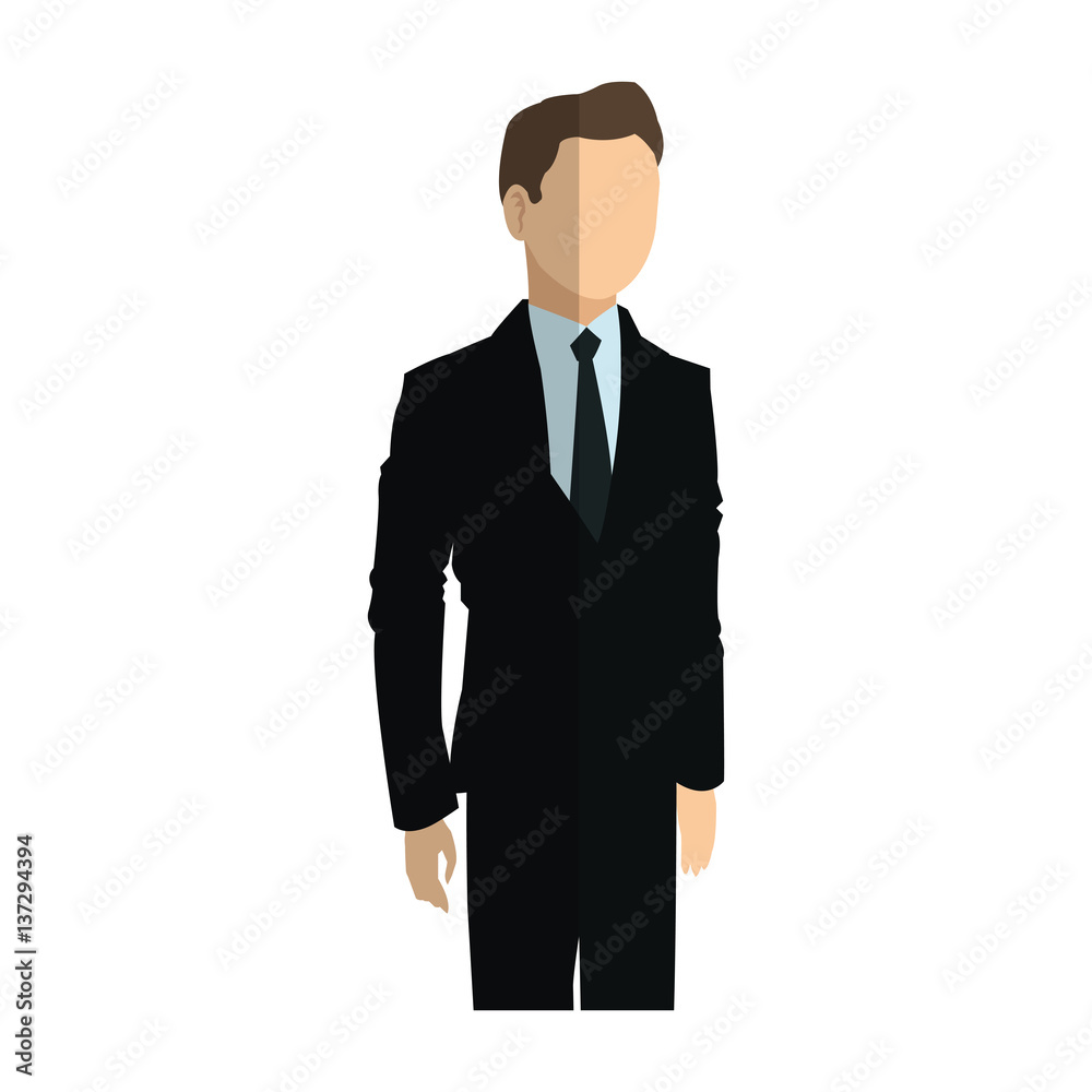 businessman wearing suit and tie over white background. colorful design. vector illustration businessman wearing suit and tie over white background. colorful design. vector illustration