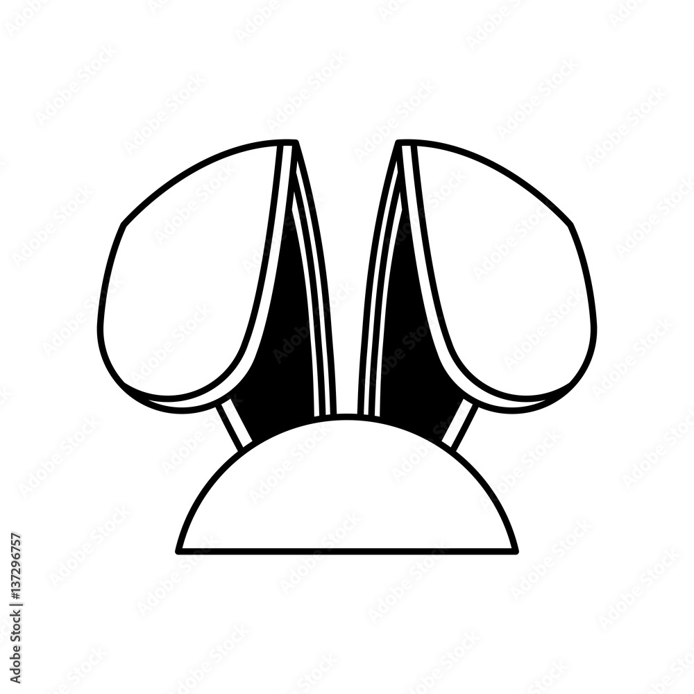 easter ears bunny icon vector illustration eps 10