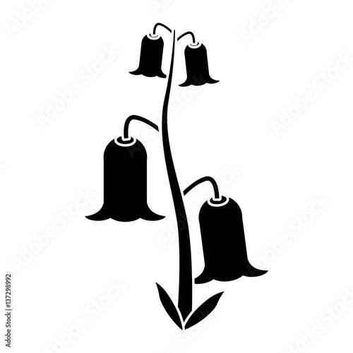 bell flowers flora botany pictogram vector illustration eps 10