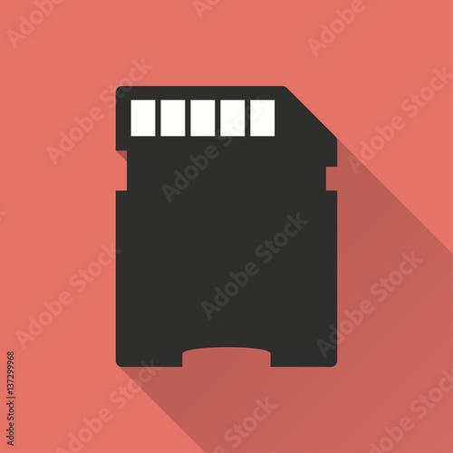 Memory card vector icon